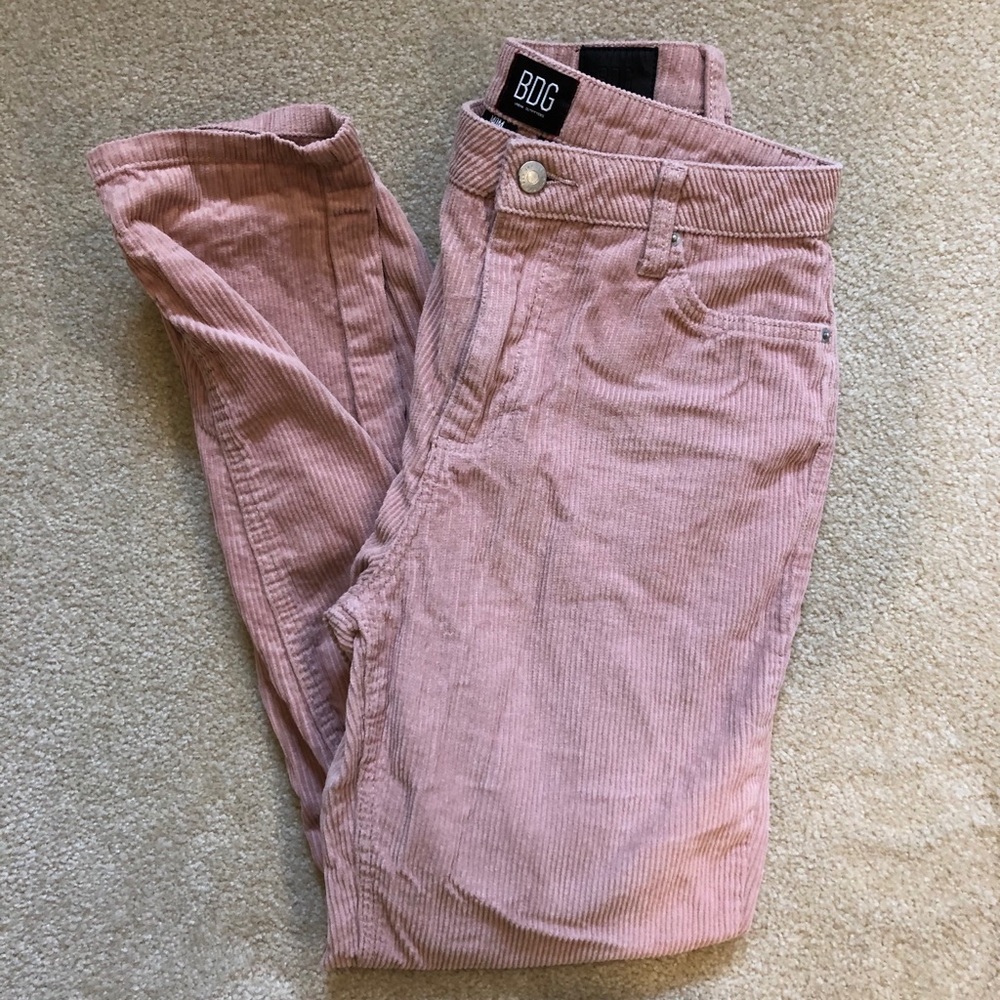 Pink boyfriend style corduroy